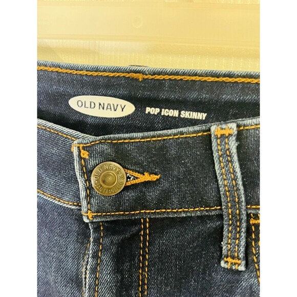 Old Navy Pop Icon Women's Size 4 w28 Blue Denim Mid-Rise Skinny Leg Jeans - Picture 4 of 8